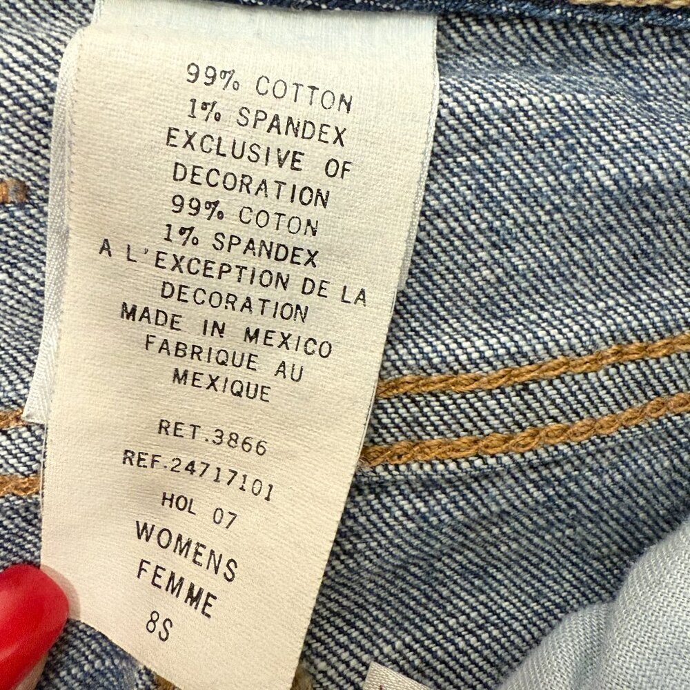 Eddie Bauer Denim Blue Jeans Classi Fit Size 8 Short Specially Dyed - Picture 3 of 11